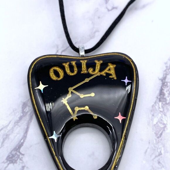 Aquarius Horoscope Constellation Ouija Planchette Necklace - Picture 11 of 11